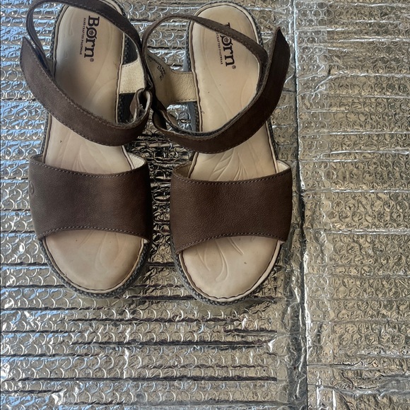 Born Brown Platform Sandals - Picture 1 of 9